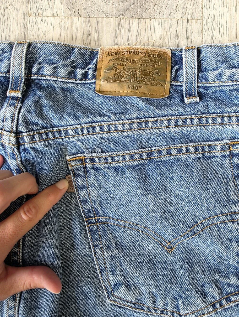 Vintage Levi’s 540 Jeans Mens 36x34 Relaxed Fit Straight Leg Blue Denim Mexico